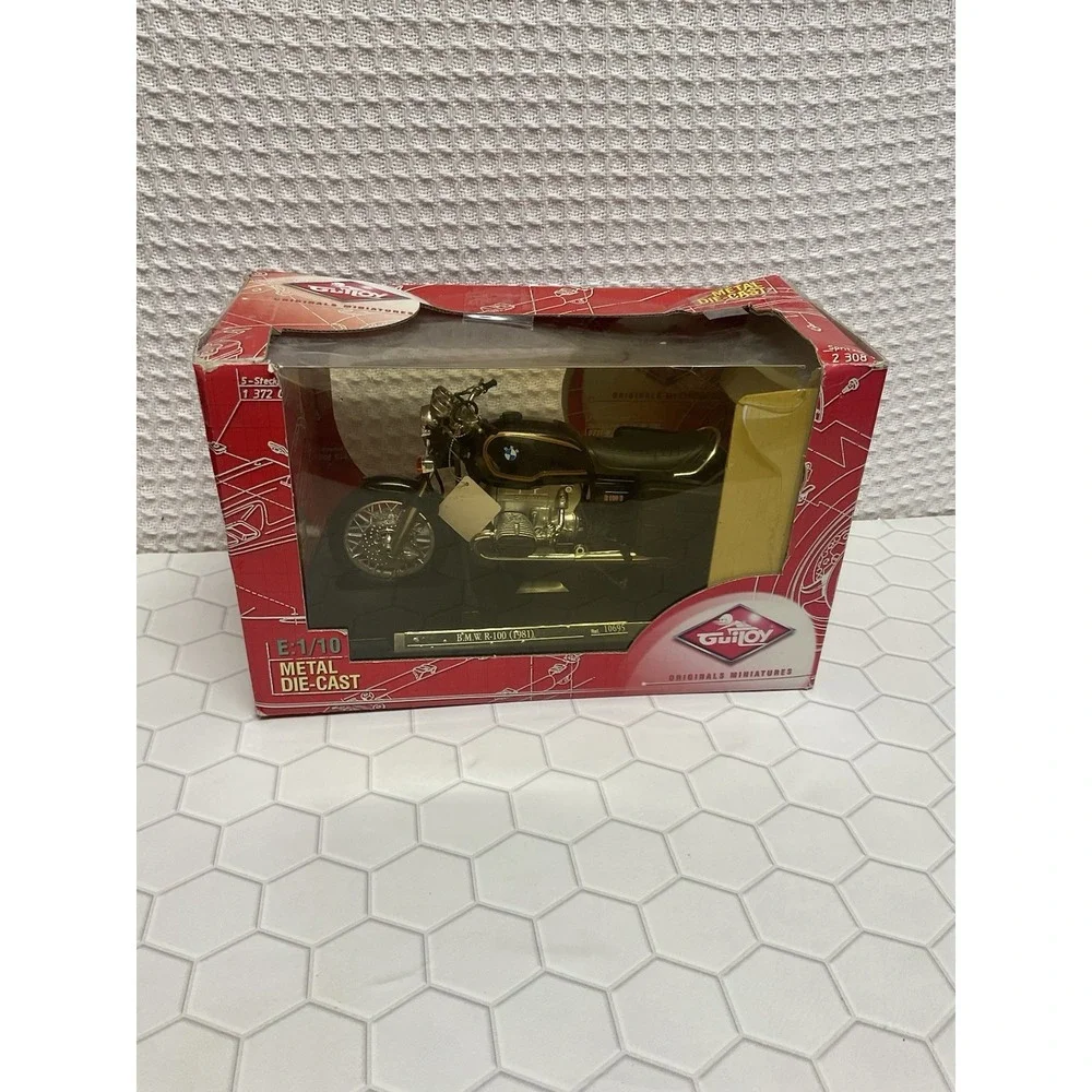 Vintage GUILOY E 1/10. SERIES BMW R100 1991 #10695 NEW IN BOX MOTORCYCLE